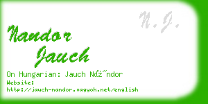 nandor jauch business card